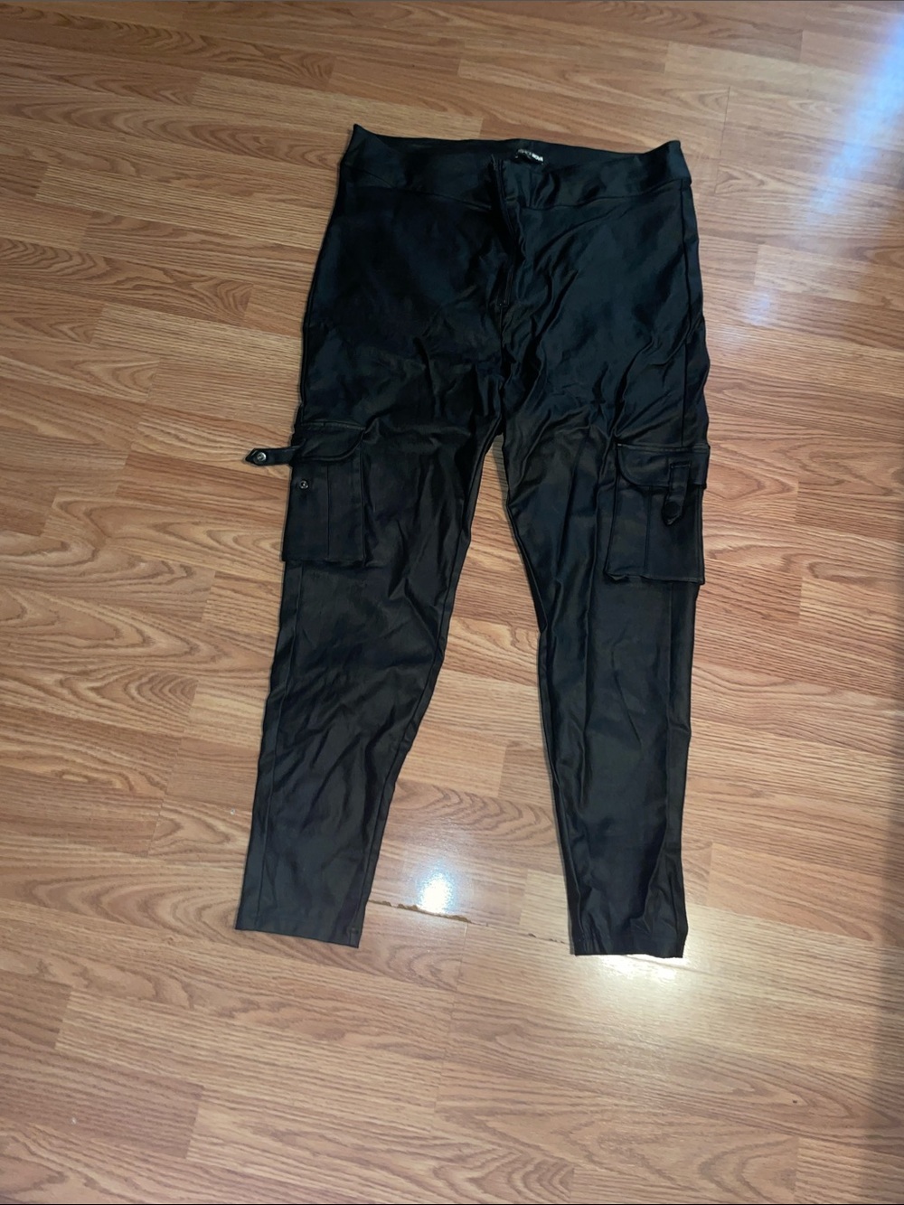 Fashion Nova Black Men's Cargo Pants with Utility Pockets